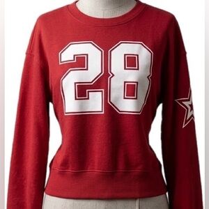 wild fable Red Crewneck Sweatshirt with White '28' Graphic
